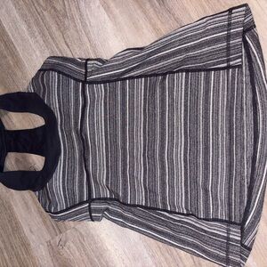 lululemon athletica Black and Gray Striped Tank Top